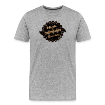 Haute qualité garantie 3colores - T-shirt bio Premium Homme - gris chiné - Devant - Damien (186cm)