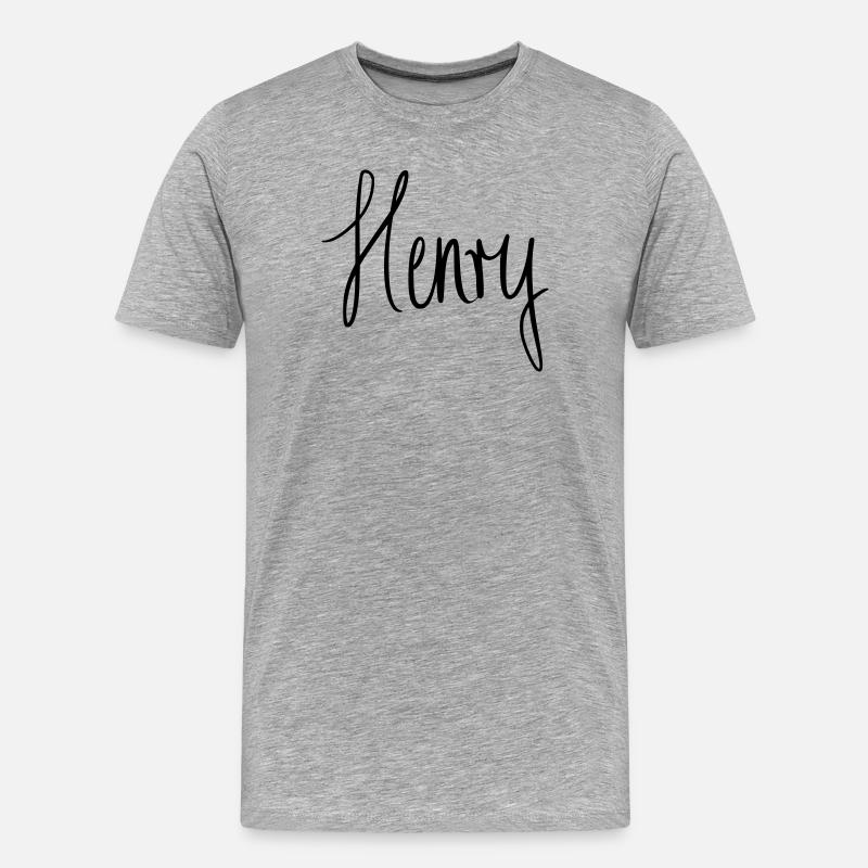 Henry - Männer Premium Bio T-Shirt - Grau meliert