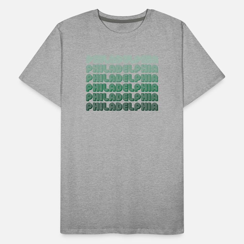 Philadelphia Typography Pattern Men's Premium Organic T-Shirt