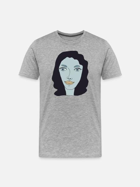 lady artwork - Men's Premium Organic T-Shirt - heather grey