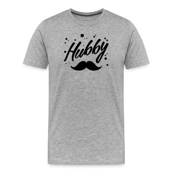 Partner look | Husband wife marriage marriage wedding - Men's Premium Organic T-Shirt - heather grey - Front - Damien (186cm)