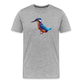 Oiseau de glace - T-shirt bio Premium Homme - gris chiné - Devant - Damien (186cm)