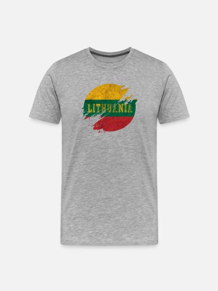 Lithuania County - Men's Premium Organic T-Shirt - heather grey
