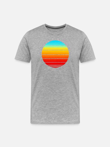 Sunset Strip in Circle - Men's Premium Organic T-Shirt - heather grey
