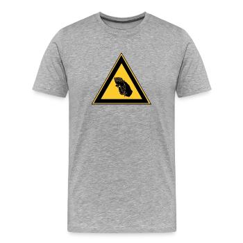 Slotracer Pistolenregler - Männer Premium Bio T-Shirt - Grau meliert - Vorne - Damien (186cm)