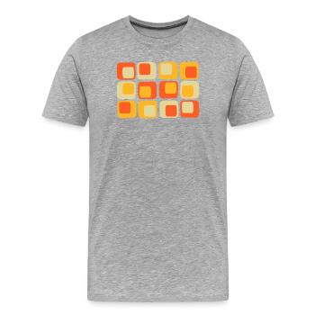 modèle des années 70 - T-shirt bio Premium Homme - gris chiné - Devant - Damien (186cm)