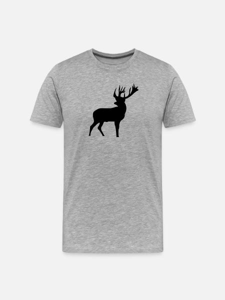 Cerf - T-shirt bio Premium Homme - gris chiné