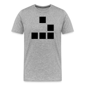 Planeur - T-shirt bio Premium Homme - gris chiné - Devant - Damien (186cm)