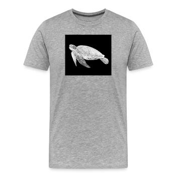 Turtle - Men's Premium Organic T-Shirt - heather grey - Front - Damien (186cm)