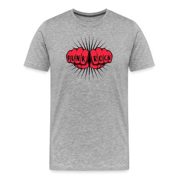 Punk rock punk rocker punk music hard rock rock music - Men's Premium Organic T-Shirt - heather grey - Front - Damien (186cm)