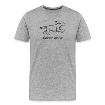 Cocker spaniel - Men's Premium Organic T-Shirt - heather grey - Front - Damien (186cm)