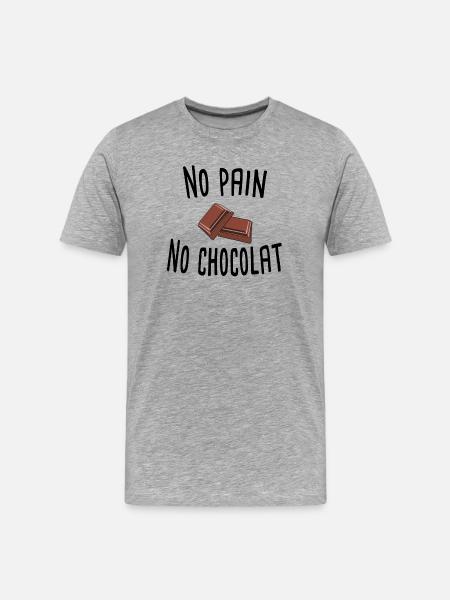 Minimalist chocolate squares - Men's Premium Organic T-Shirt - heather grey