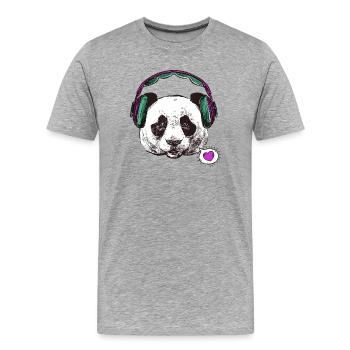 Panda pregnancy - Men's Premium Organic T-Shirt - heather grey - Front - Damien (186cm)