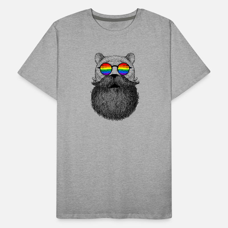 Rainbow Eye Duo Men's Premium Organic T-Shirt