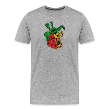 Reggae Reggae Music Reggaeton Jamaica Jam Music - Men's Premium Organic T-Shirt - heather grey - Front - Damien (186cm)