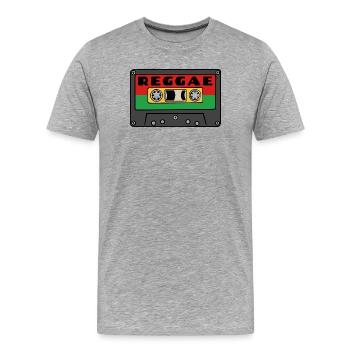 Reggae Music Reggae Music Jam Reggaeton Ragga Jah - Men's Premium Organic T-Shirt - heather grey - Front - Damien (186cm)