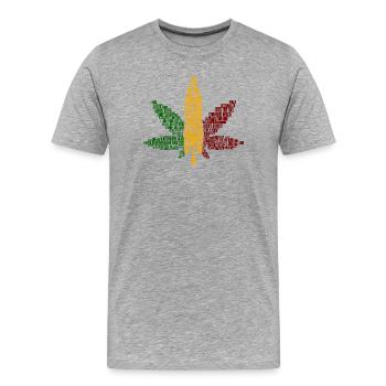Reggae Jamaica Reggaeton Reggae Music Music Chilling - Men's Premium Organic T-Shirt - heather grey - Front - Damien (186cm)