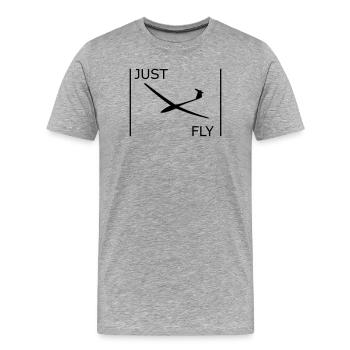 Planeur - T-shirt bio Premium Homme - gris chiné - Devant - Damien (186cm)