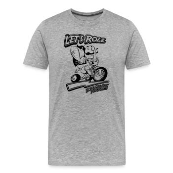 GANGSTER RIDING CYCLE - T-shirt bio Premium Homme - gris chiné - Devant - Damien (186cm)