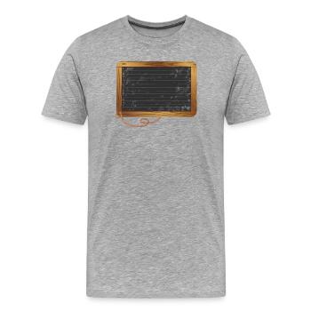 empty black slate for labeling - Men's Premium Organic T-Shirt - heather grey - Front - Damien (186cm)