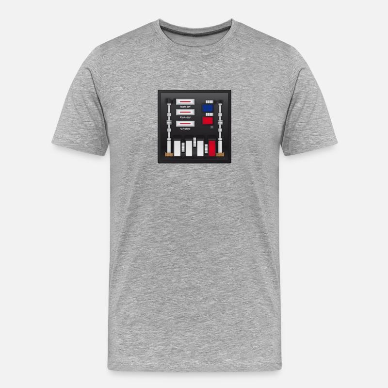 Vader Box - Männer Premium Bio T-Shirt - Grau meliert