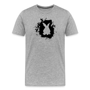 Lapin lapin - T-shirt bio Premium Homme - gris chiné - Devant - Damien (186cm)