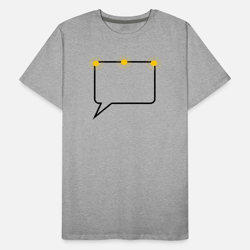 Conception de texte soleil bande dessinée bulle discours vous-même T-shirt bio Premium Homme