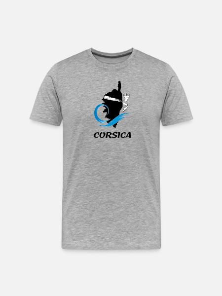 CORSICA - Men's Premium Organic T-Shirt - heather grey