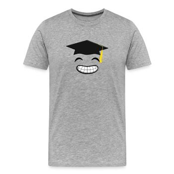 Abschluss 2020 Freude Glücklich Geschenk Studium E - Männer Premium Bio T-Shirt - Grau meliert - Vorne - Damien (186cm)