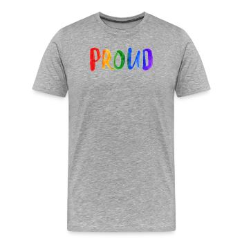 Fier Gay Gay Lgbt Rainbow Marriage Tolerance Csd - T-shirt bio Premium Homme - gris chiné - Devant - Damien (186cm)