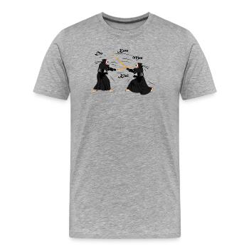 kendo - T-shirt bio Premium Homme - gris chiné - Devant - Damien (186cm)