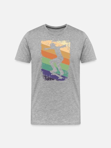 Skater Skateboard - Men's Premium Organic T-Shirt - heather grey
