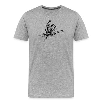 T Shard09 - Men's Premium Organic T-Shirt - heather grey - Front - Damien (186cm)