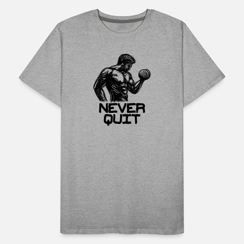Motivation Fitnesstraining Bodybuilder Workout Männer Premium Bio T-Shirt