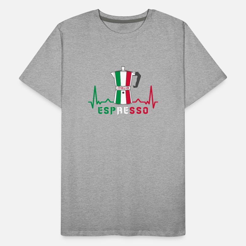 Herzfrequenz Espresso Design / Geschenkidee Männer Premium Bio T-Shirt