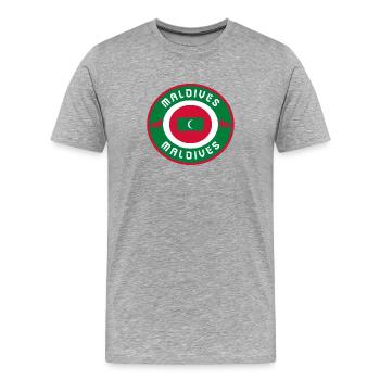 Maldives Circle / Gift Idea - Men's Premium Organic T-Shirt - heather grey - Front - Damien (186cm)