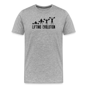 Haltérophilie Bodybuilder Gym Workout Gym - T-shirt bio Premium Homme - gris chiné - Devant - Damien (186cm)