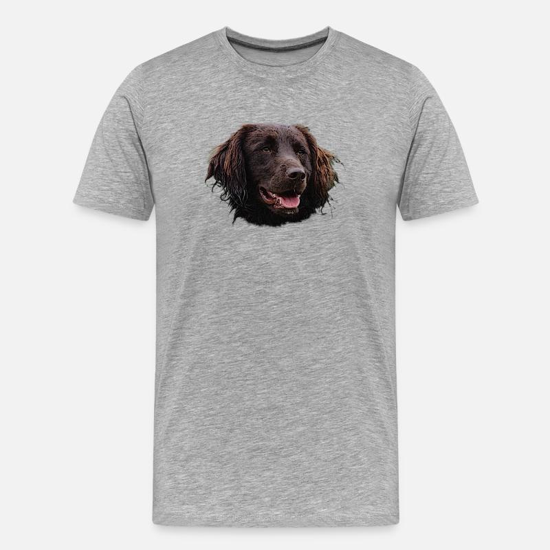 Münsterländer, hunde, jagdhund - Männer Premium Bio T-Shirt - Grau meliert