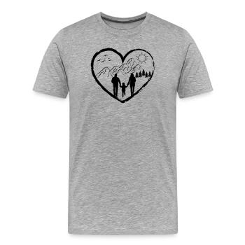 Hiking summer nature freedom gift - Men's Premium Organic T-Shirt - heather grey - Front - Damien (186cm)