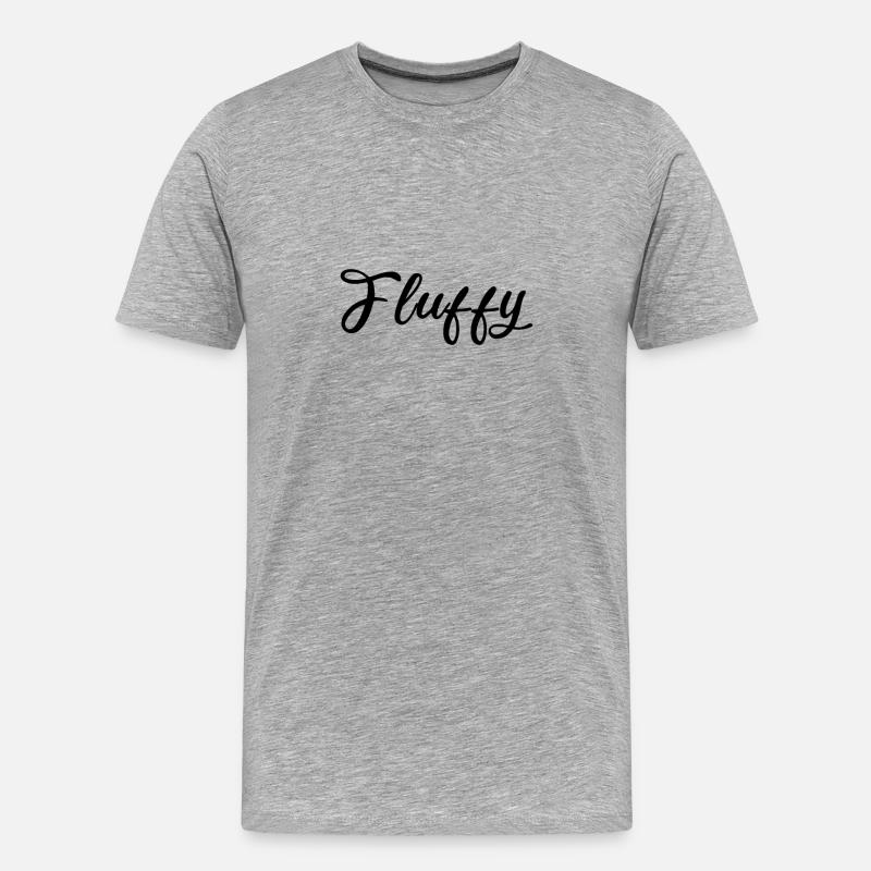 Fluffy Script Glitter Lettering - Men's Premium Organic T-Shirt - heather grey