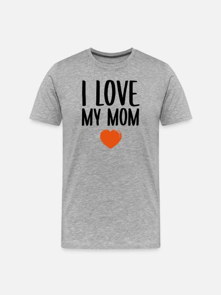 J'aime ma mère - T-shirt bio Premium Homme - gris chiné