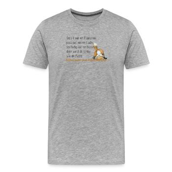 sei fleißig wie ein bienchen - Männer Premium Bio T-Shirt - Grau meliert - Vorne - Damien (186cm)