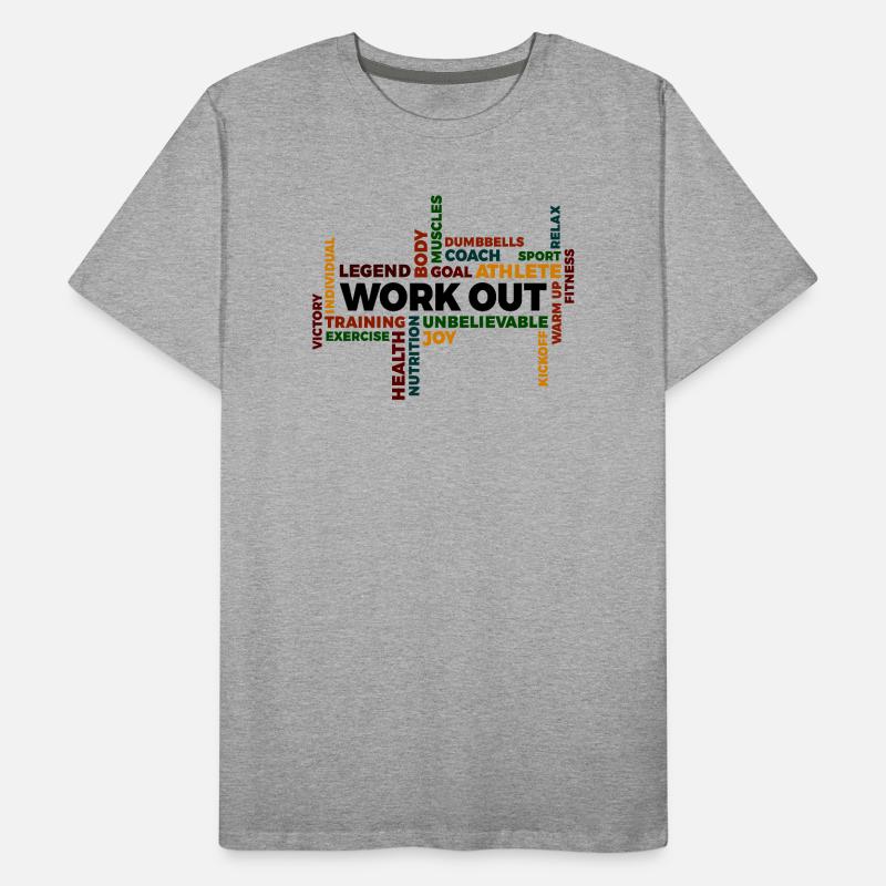 Séance d’entraînement motivation proverbe déclaration de remise en forme gym T-shirt bio Premium Homme