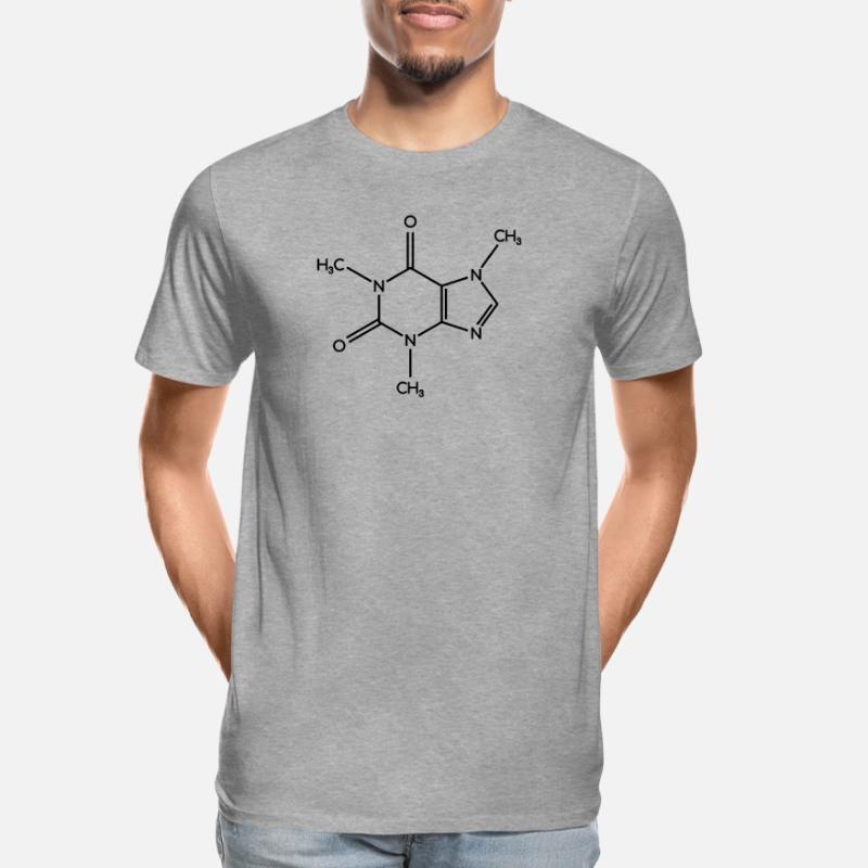 Molécule de caféine - Formule de structure T-shirt bio Premium Homme