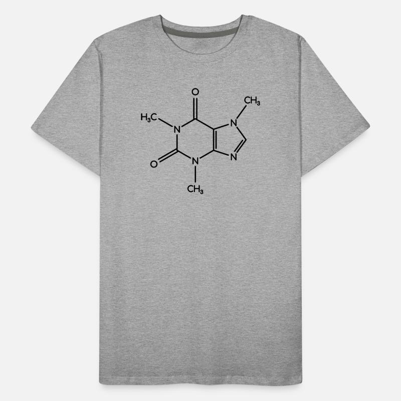 Molécule de caféine - Formule de structure T-shirt bio Premium Homme