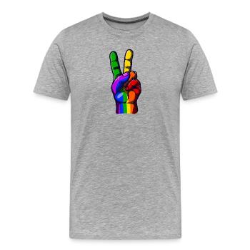 Gay lesbian human rights equality - Men's Premium Organic T-Shirt - heather grey - Front - Damien (186cm)
