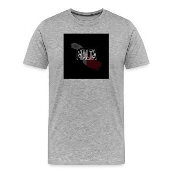 Malta - Men's Premium Organic T-Shirt - heather grey - Front - Damien (186cm)