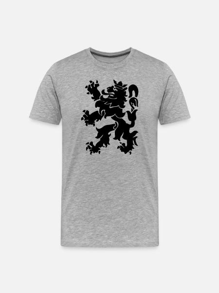Lion lion Lowe León crown - Men's Premium Organic T-Shirt - heather grey