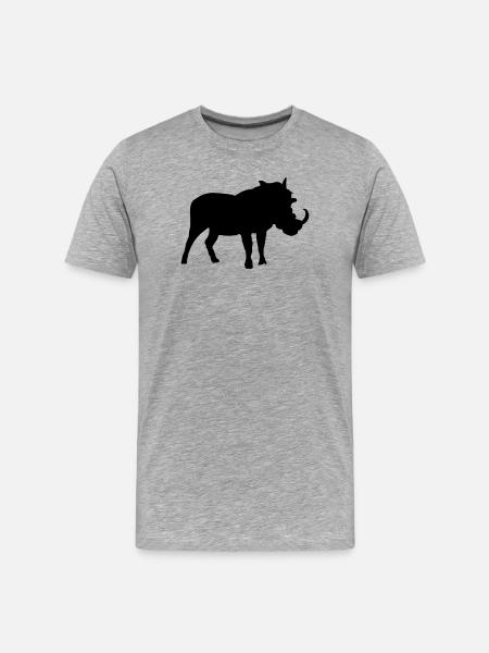 Wild boar Sanglier Wild boar Jabali Wildschwein - Men's Premium Organic T-Shirt - heather grey