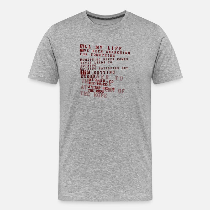 mein ganzes Leben - foo kämpfer - Männer Premium Bio T-Shirt - Grau meliert